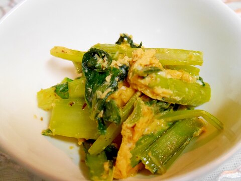 味付け出汁パックを使って簡単！小松菜と卵の炒め物♪